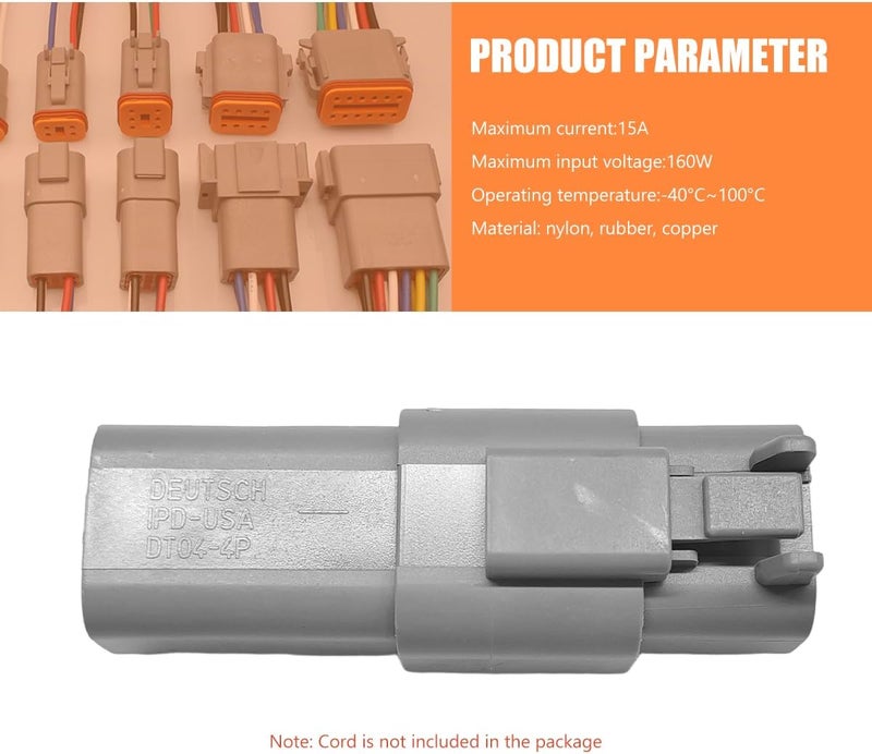 ZNDAW DT 4 Pin Connector Kit, 16 AWG Automotive Waterproof Electrical Plug 4 Way Male Female Socket, DT04-4P DT06-4S Connectors with Crimp Wire Terminals for Car Truck Motorcycle - Image 4